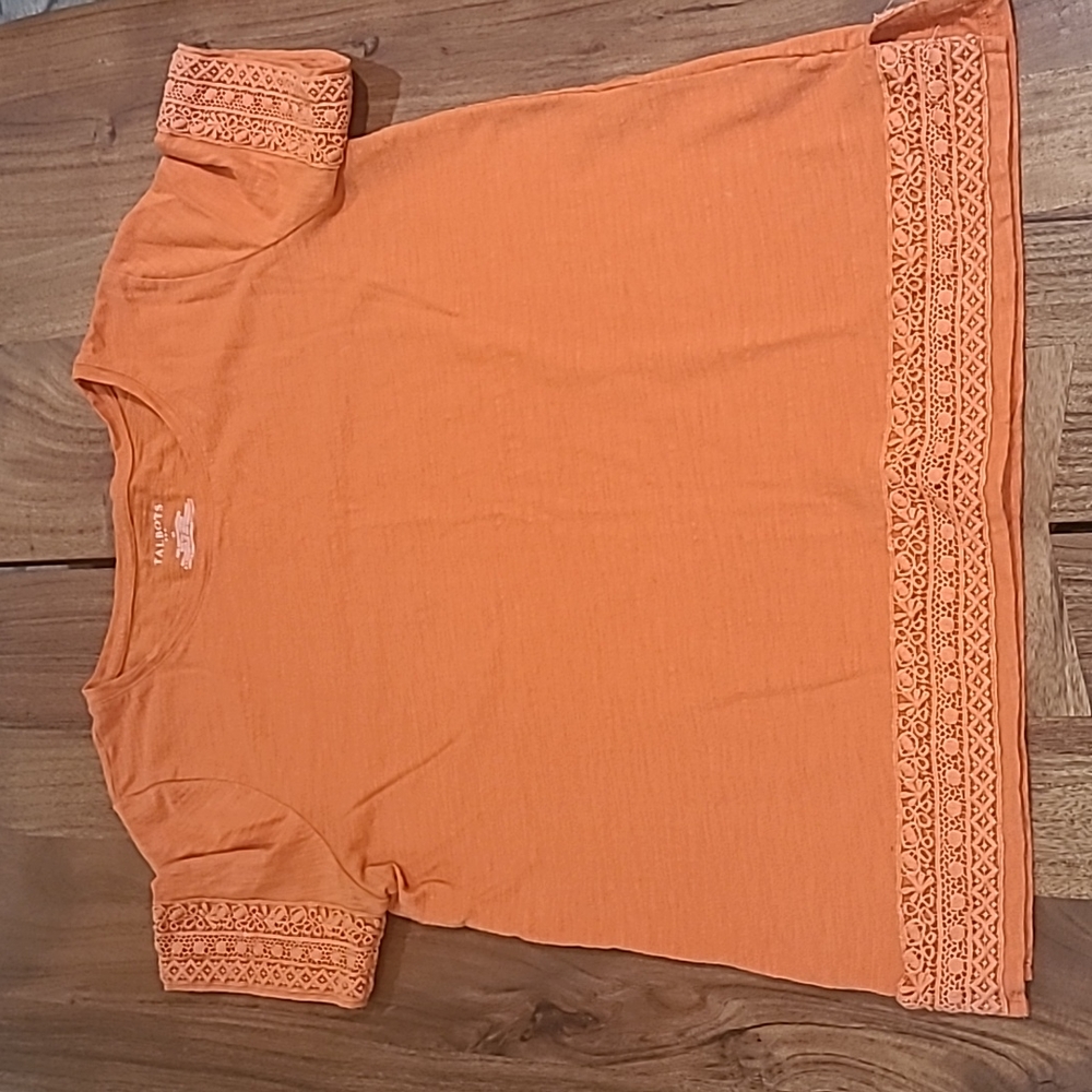 Talbott embroidered orange tee